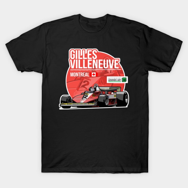 Gilles Villeneuve 1978 Montreal T-Shirt by stevenmsparks